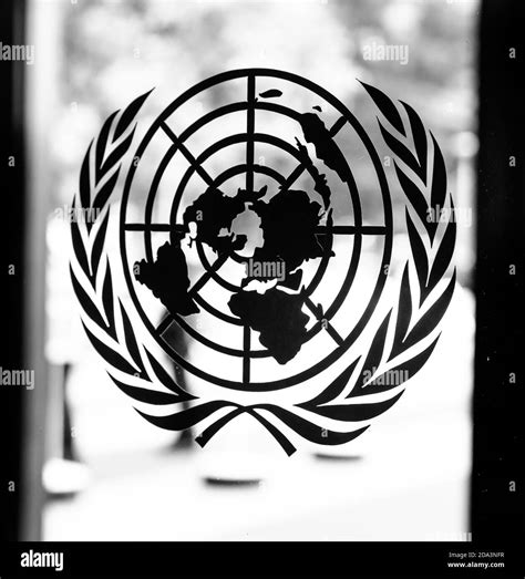 United nations logo Black and White Stock Photos & Images - Alamy