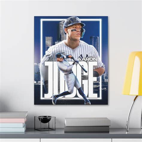 Aaron Judge Poster New York Yankees Canvas Wrap Wall Art - Etsy