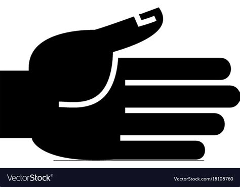 Hand open icon black sign o Royalty Free Vector Image