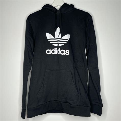 Black Adidas Logo Hoodie Men’s Small Free Shipping... - Depop