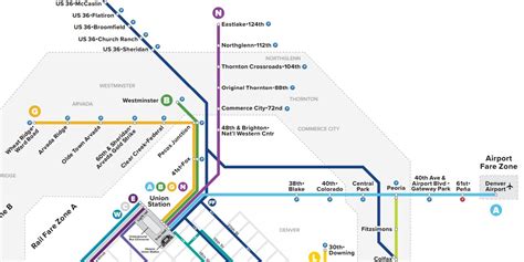 RTD Rail & Flatiron Flyer Map - Greater Denver Transit