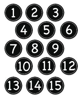 Small Black Circle Number Labels 1- 30 by Teachers'LilHelpers | TpT