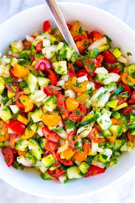 Chopped Cucumber Tomato Salad Recipe