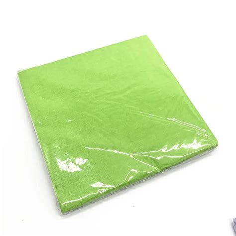 20pcs/lot light green disposable napkins paper napkins pure color theme ...