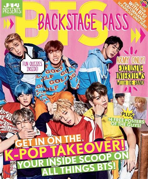 BTS Magazine "J-14 Presents : BTS Backstage Pass" | Bts book, Fun quizzes, Books