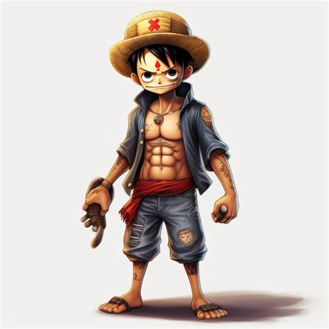 Premium AI Image | Monkey d piece luffy anime standing character picture AI Generated art