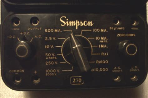 Simpson 270 Series 1 / Volt - Ohm - Milliammeter