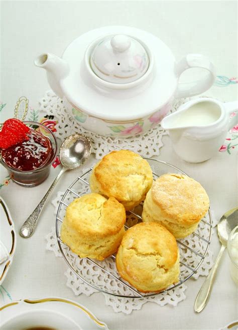 Devonshire Tea and Scones stock photo. Image of snack - 7998658