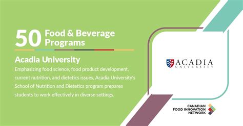 50 Food & Beverage Programs - Acadia University