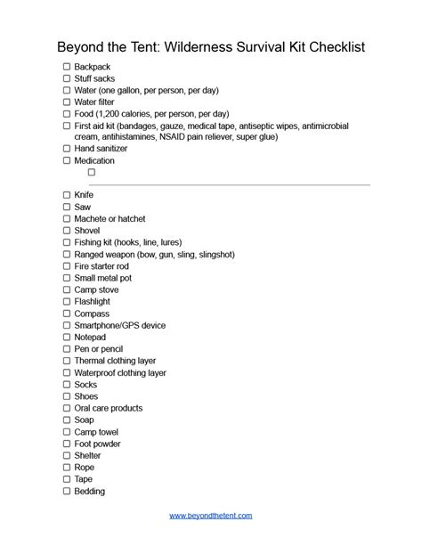 How to Create a Wilderness Survival Kit - Beyond The Tent