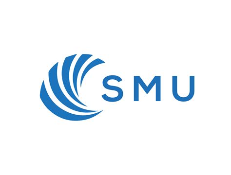 SMU letter logo design on white background. SMU creative circle letter ...