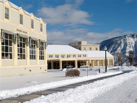 Mammoth Hot Springs Hotel Exterior Winter