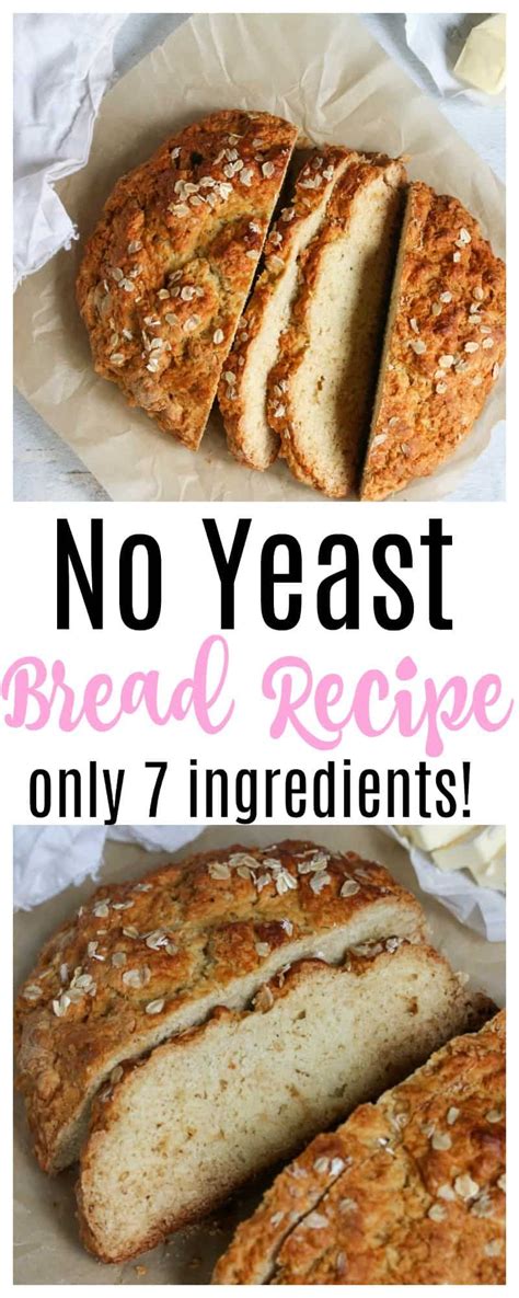 No Yeast Bread recipe - easy homemade bread made without yeast. When ...