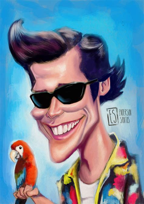 Ace Ventura (Jim Carrey) by Enderson Santos Funny Caricatures, Celebrity Caricatures, Jim Carrey ...
