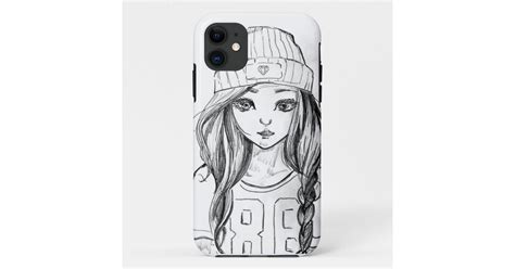 Cute girl Drawing Phone Case | Zazzle