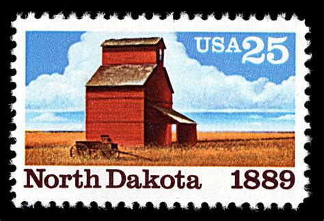 USA 1989 - Nord Dakota Statehood 1889 (39) | Usa stamps, Postage stamp ...