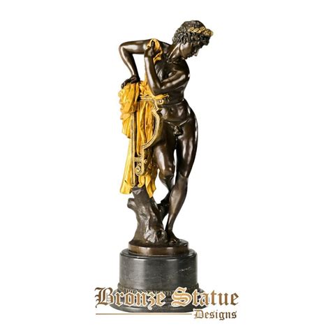 Apollo statue bronze greek mythology sun god sculpture antique figurin ...