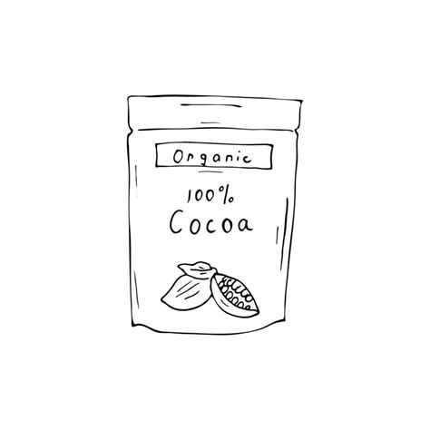 Hand-drawn cocoa powder in pack 25882251 Vector Art at Vecteezy