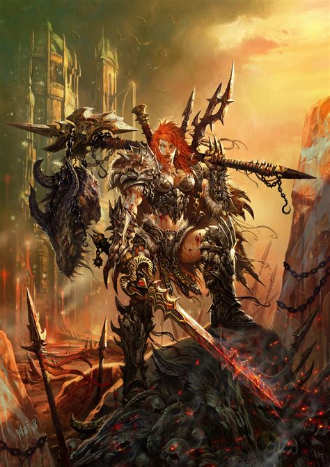 Artwork Female Barbarian | Diablo | Blizzard Entertainment | Cook and ...