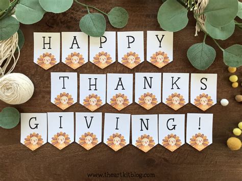 Happy Thanksgiving Banner {FREE PRINTABLE!} - The Art Kit