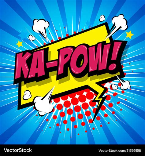 Ka pow comic speech bubble Royalty Free Vector Image