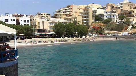 Agios Nikolaos, Crete - sea front, beach and marina - YouTube