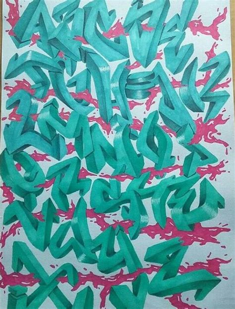 Pin em Graffiti wildstyle | Fontes de letras para tatuagem, Alfabeto de ...