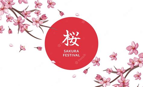 Premium Vector | Sakura flower cherry blossom natural japan asian tour ...