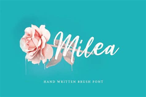 Milea - Hand Brush Script by Weape Design on @creativemarket | Signature fonts, Brush font ...