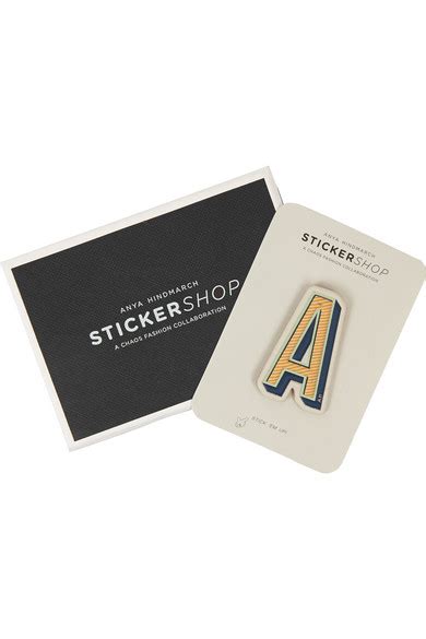 Anya Hindmarch | Alphabet textured-leather stickers | NET-A-PORTER.COM