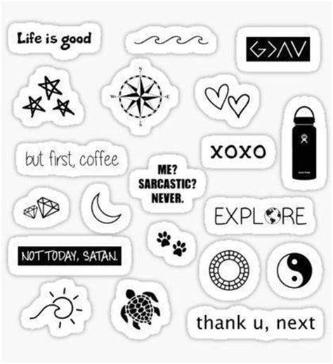 Black and white stickers | Pegatinas, Stickers cool, Pegatinas imprimibles