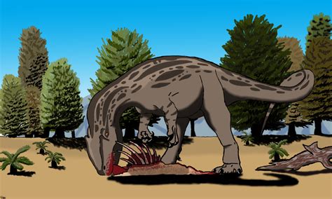 Allosaurus eating prey by allotyrannosaurus on DeviantArt