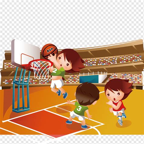 Ilustrasi Kartun Olahraga Basket, Bermain basket, fotografi, png Unduh, Vektor bola basket png ...