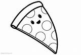 Cute Food Coloring Pages Cartoon Pizza  Free Printable sketch template