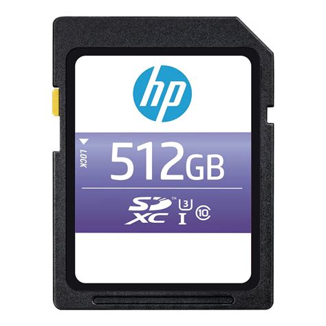 HP 512GB sx330 Class 10 U3 SDXC Flash Memory Card - 95MB/s read, Class 10, U3, 4K UHD, Full HD ...