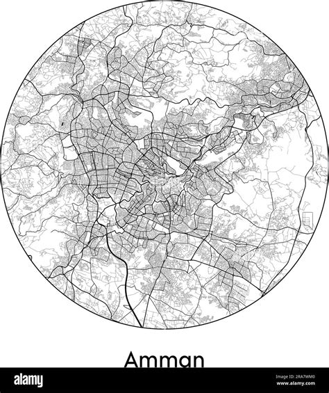 City Map Amman Jordan Asia vector illustration black white Stock Vector Image & Art - Alamy