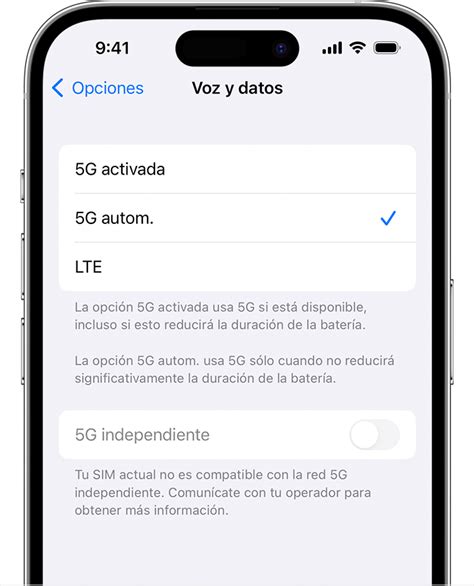 Usar la red 5G con el iPhone - Soporte técnico de Apple