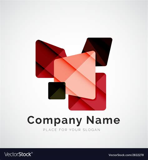 Geometric shape company logo Royalty Free Vector Image