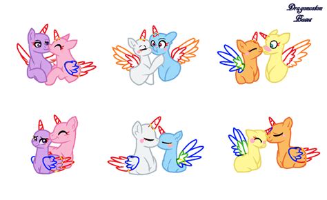 MLP ~Base 6.~ Mane Six Couples by Dragoncoton on DeviantArt