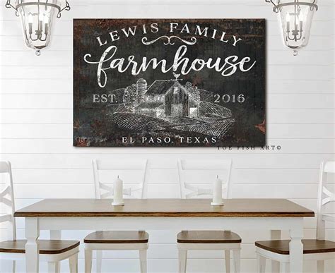 Family Farmhouse Personalized Sign, Welcome to Our Home, Name, Date ...