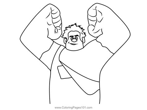 Happy Wreck It Ralph Coloring Page for Kids - Free Wreck-It Ralph ...