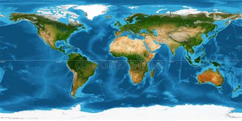 XXL Size Physical World Map Illustration. Primary Source, Elements of this Image Furnished by ...