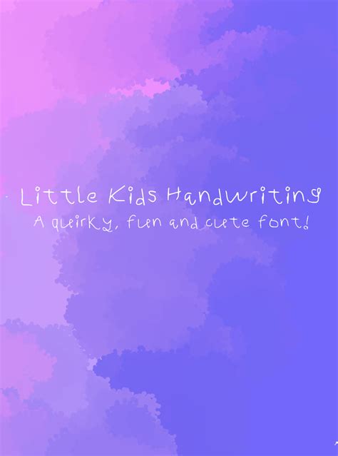 Little Kids Handwriting Font | dafont.com