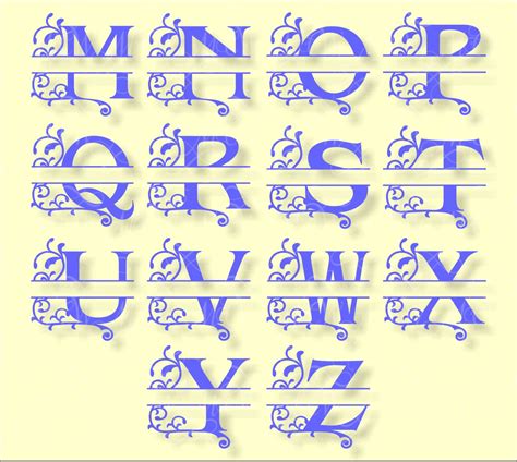 Split Font 1 SVG - Etsy