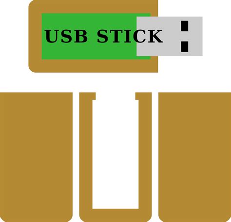 Clipart - USB Stick, original size for own wooden casing