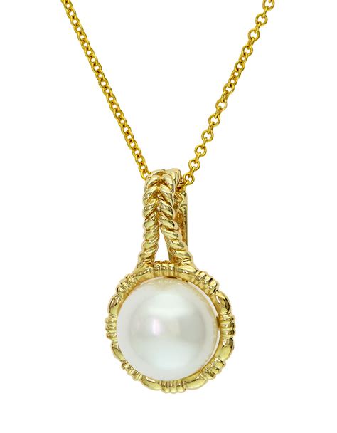 Effy 14k Yellow Gold Freshwater Pearl Pendant Necklace in Gold | Lyst