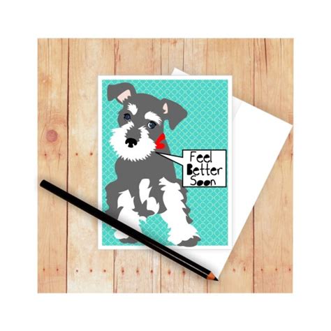 Schnauzer Birthday Card Miniature Schnuazer Thank You Card - Etsy