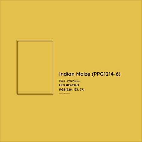 Indian Maize (PPG1214-6) Complementary or Opposite Color Name and Code (#E4C14D) - colorxs.com