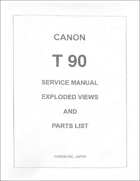 Product Details | Canon T90 Service Manual | Canon | Service Manuals | Learn Camera Repair