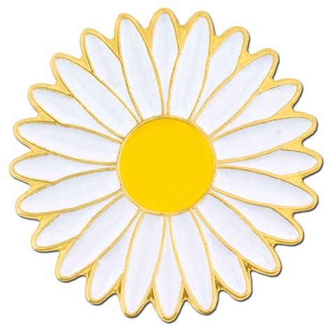 PinMart's White Daisy Flower Spring Time Easter Enamel Lapel Pin - Walmart.com | Flower lapel ...